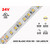 24V 5m iP20 2835 White High Output LED Strip - 128 LEDs/m (Strip Only), Couleur-Température: 3500K Blanc Doux