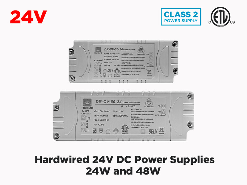 24V DC Hardwired Compact LED Driver 1A(24W) 2A(48W), Transformer Wattage (24 Volts): 24V 1A 24Watts