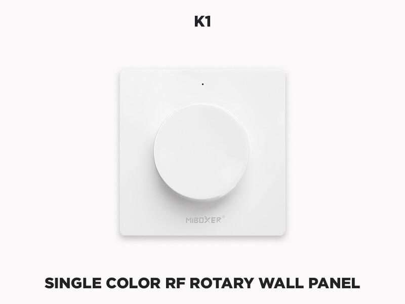 1 Zone RF Rotary Wall Remote for Single Color LED Strip (K1)