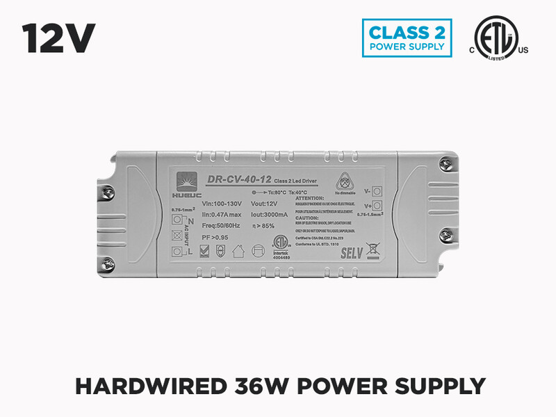 12V DC Hardwired Compact LED Drivers 36W