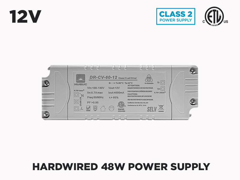 12V DC Hardwired Compact LED Drivers 48W