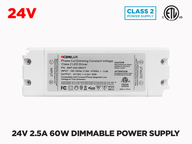 24V Universal Dimmable LED Driver - 60W (Class 2)