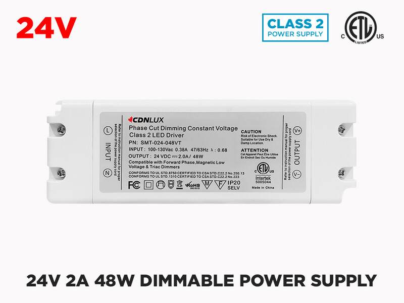 24V Universal Dimmable LED Driver - 48W (Class 2)