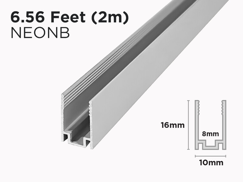 Profilé en Aluminium de 2m pour Neon Flex 8mm