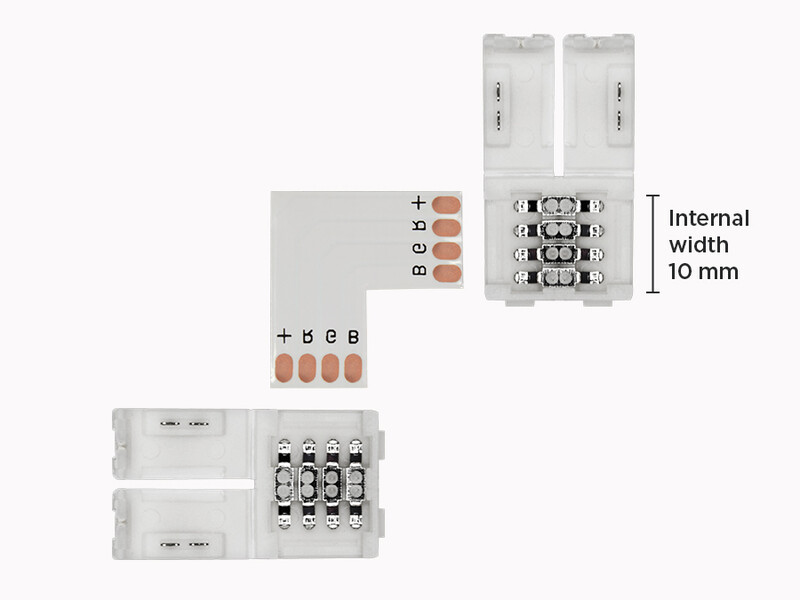 Connecteur L en coin pour Ruban LED 5050 RGB