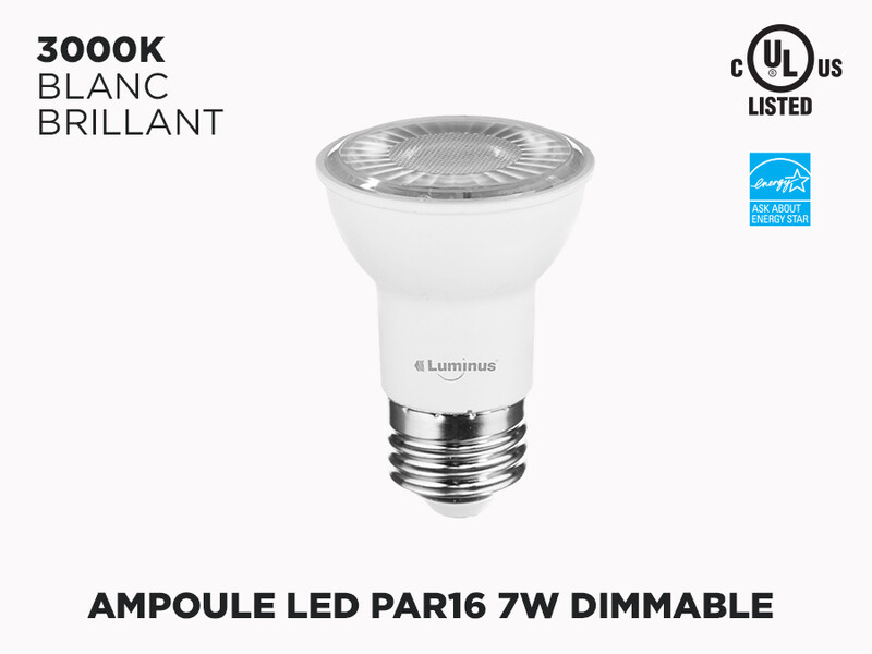 Ampoules LED SMD PAR16 7W Dimmables