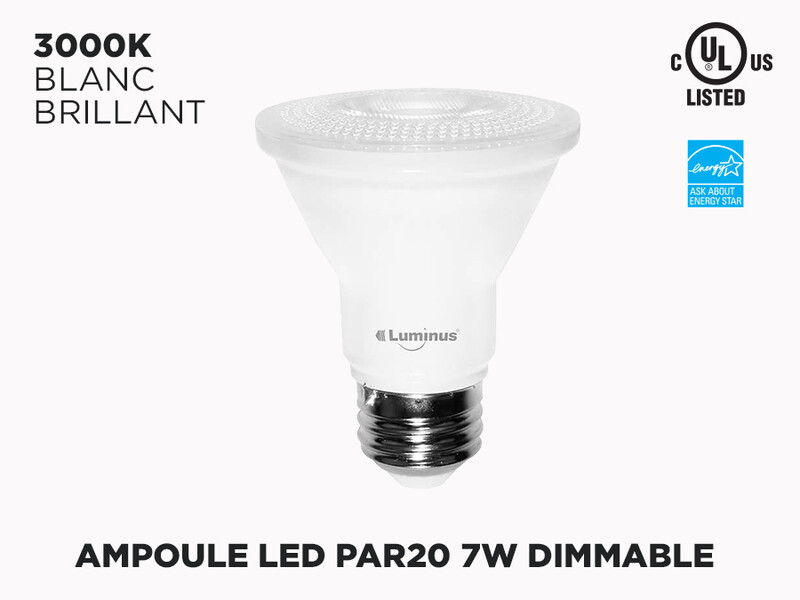 Ampoules LED SMD PAR20 7W Dimmables