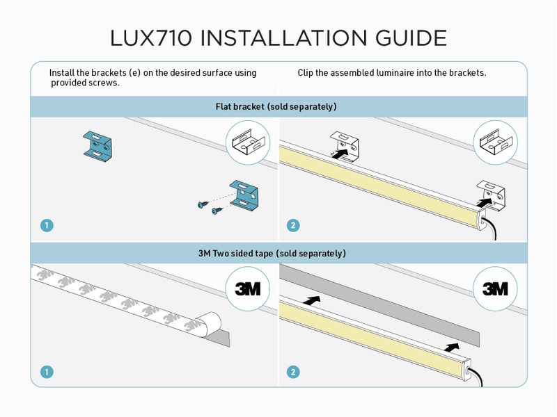 4 feet interior aluminum U shape profile for LED Strip (LUX710)